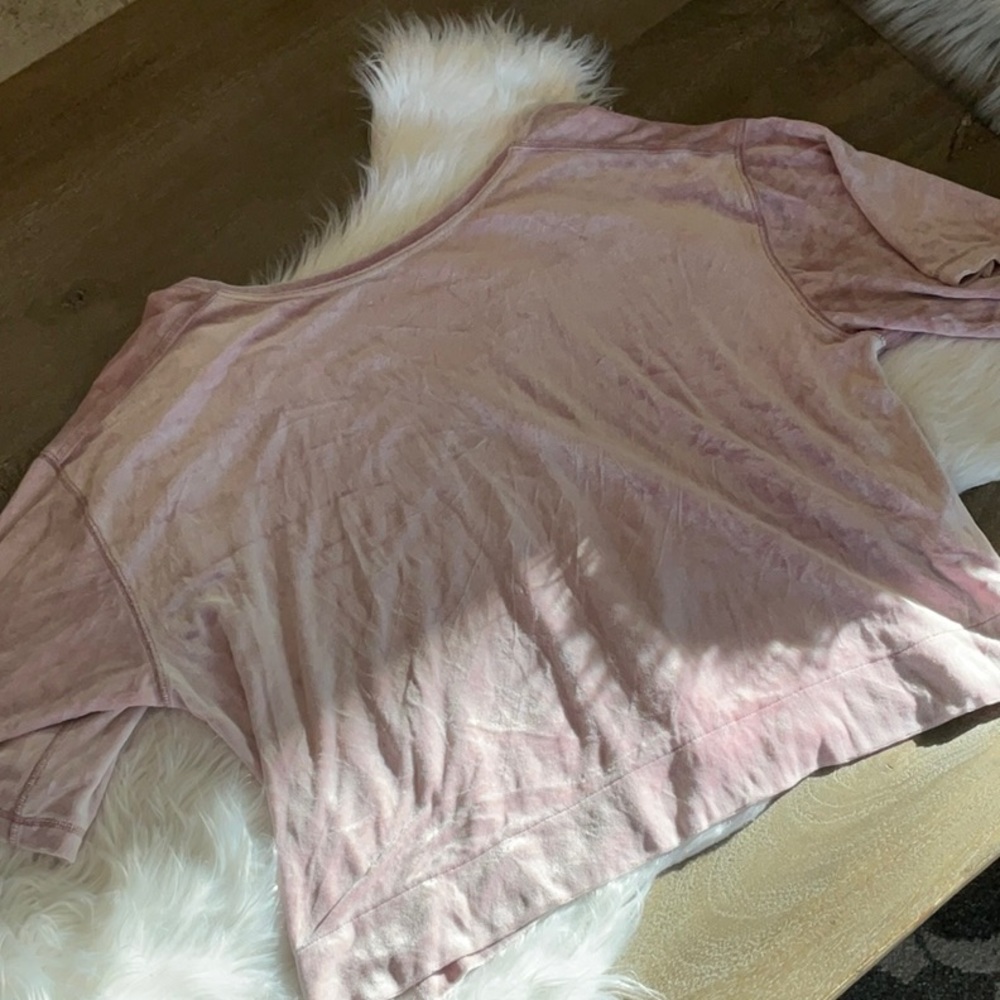 We The Free Pink Velvet Pullover